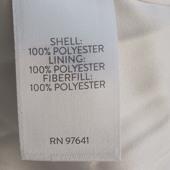 J. Jill, 2X Cream Colored Velvety Velour Puffer Vest, Zip & Snap Front, Pockets - Picture 13 of 14